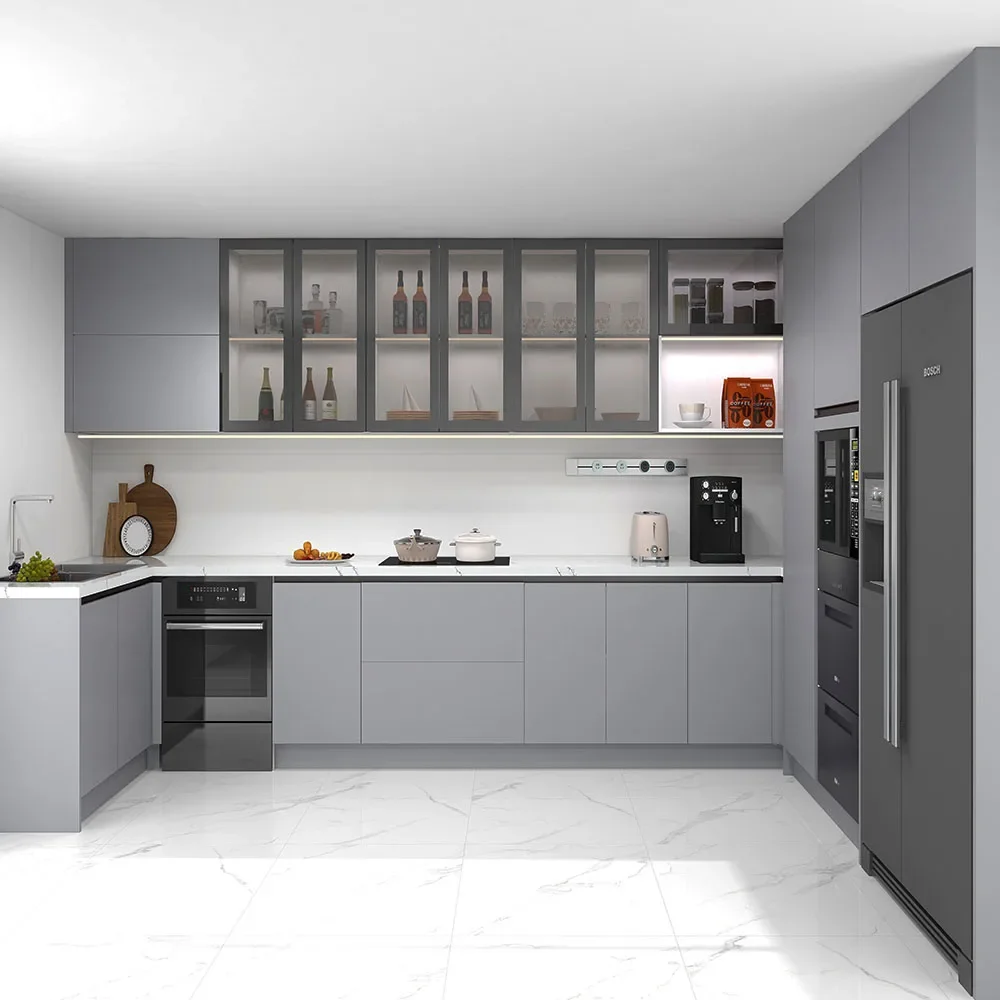 Home Decor Luxury Kitchen Modern Furniture Cuisine Complete Cabinet Central Island