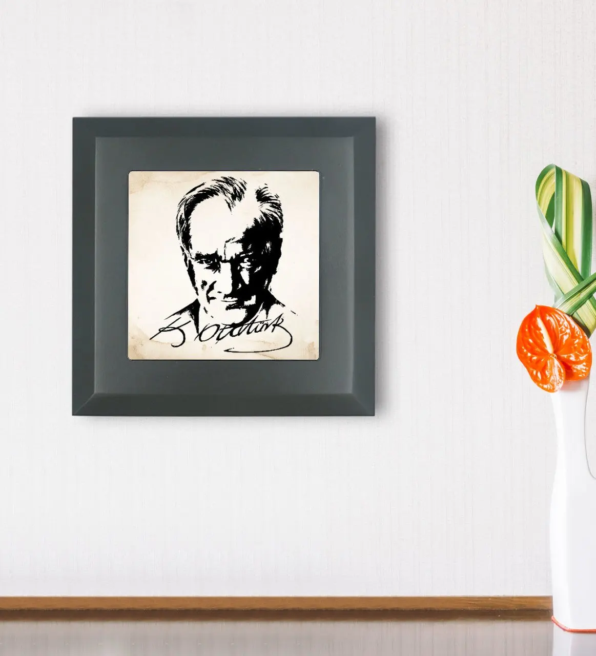 

BK Gift Atatürk Temalı Wood Framed Stone Wall Dekoru-13