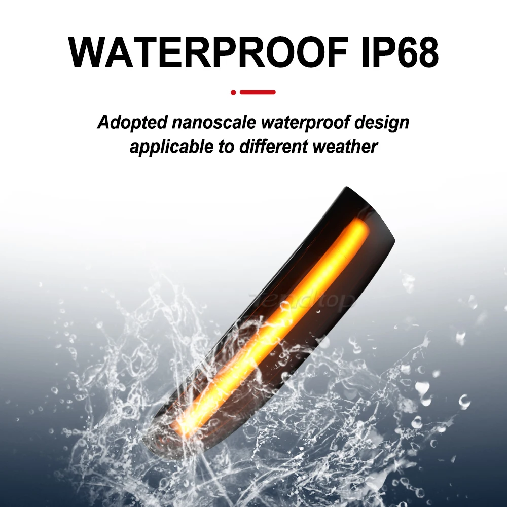 Светодиодный динамический поворотный сигнал боковое зеркало универсальная