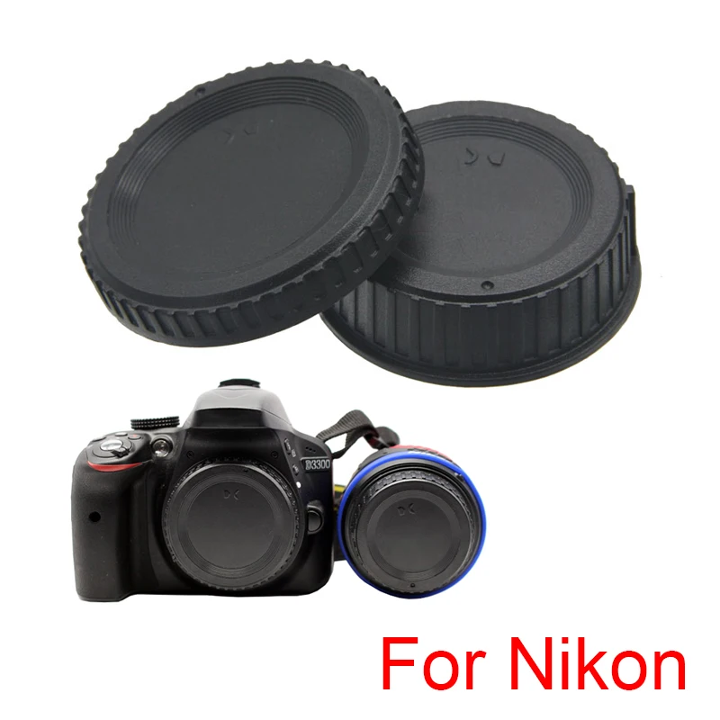 

2 in 1 High Quality Rear Lens Cap+Camera Body Cover Cap for Nikon F Mount D500 D750 D3100 D3300 D3400 D5500 D5300 D7100 D7200