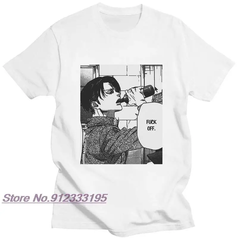 Cool Attack on Titan Shingeki No Kyojin Manga Anime Tshirt Levi Ackerman Cotton Casual Loose Summer T-shirt