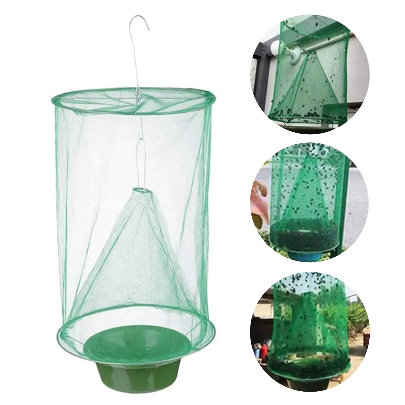 

4 Packs Fly Trap Garden Ranch Orchard Trap Ranch Fly Trap Flay Catcher, The Most Effective Trap Ever Made with Pots Flay Catcher