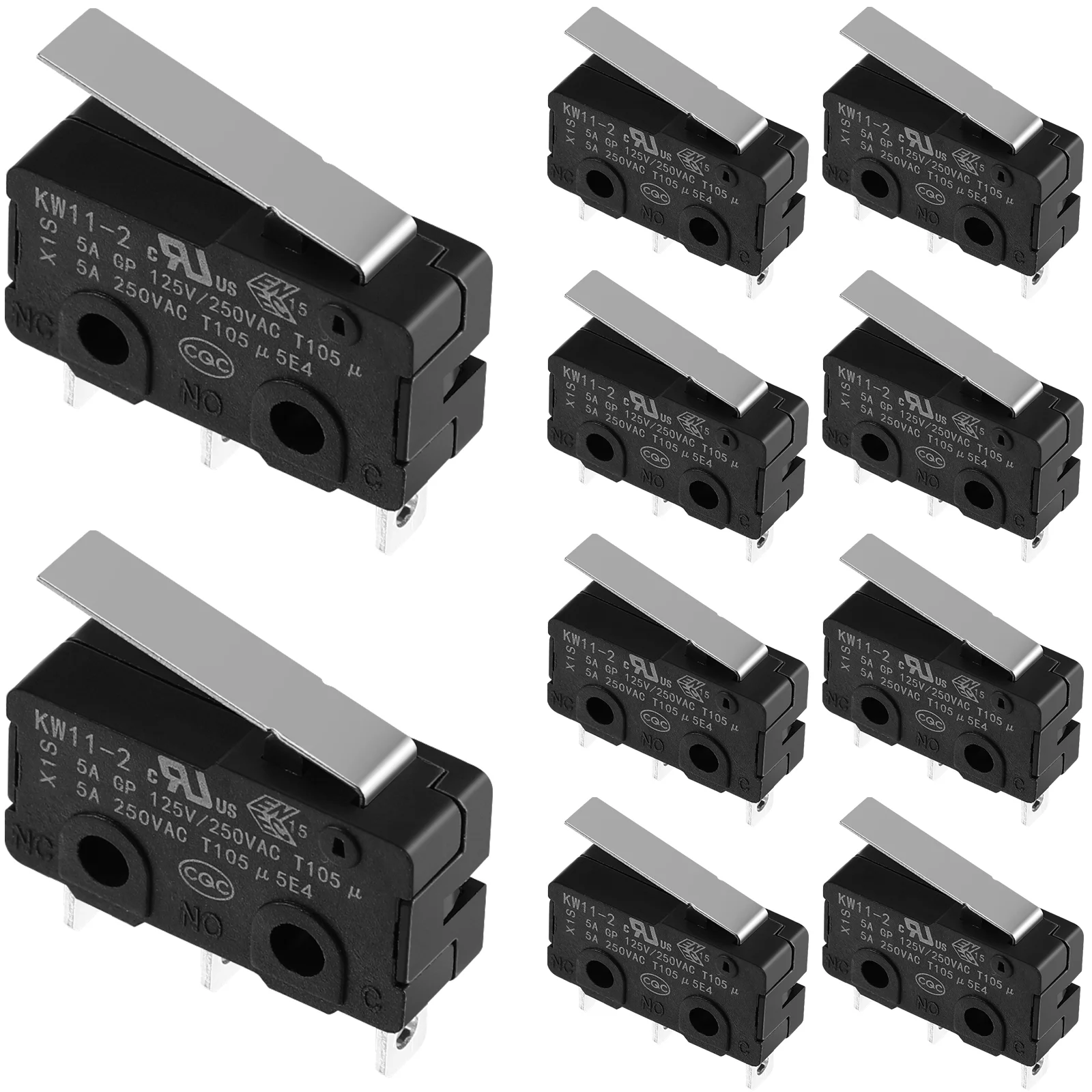 

10 Pcs Practical Professional Plastic Micro Switches with Lever Micro Switches Limit Switches Momentary Limit Switches