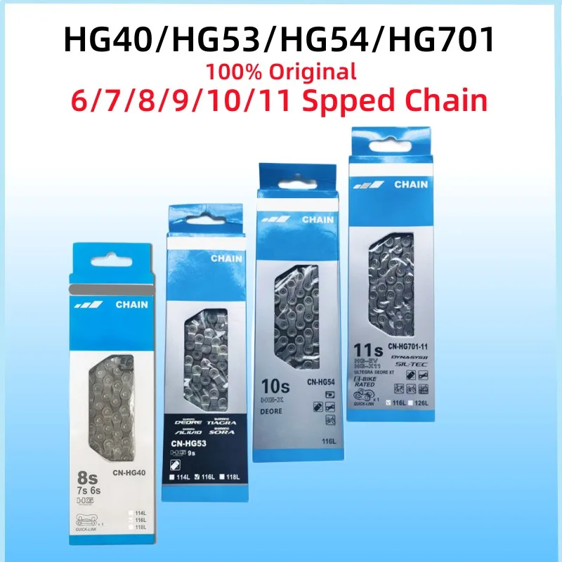 

Road MTB Bicycle 6/7/8/9/10/11 Speed Chain Deore HG40 HG53 HG54 Ultegra HG701 8 9 10 11 Speed Bicycle Chains with Quick Link
