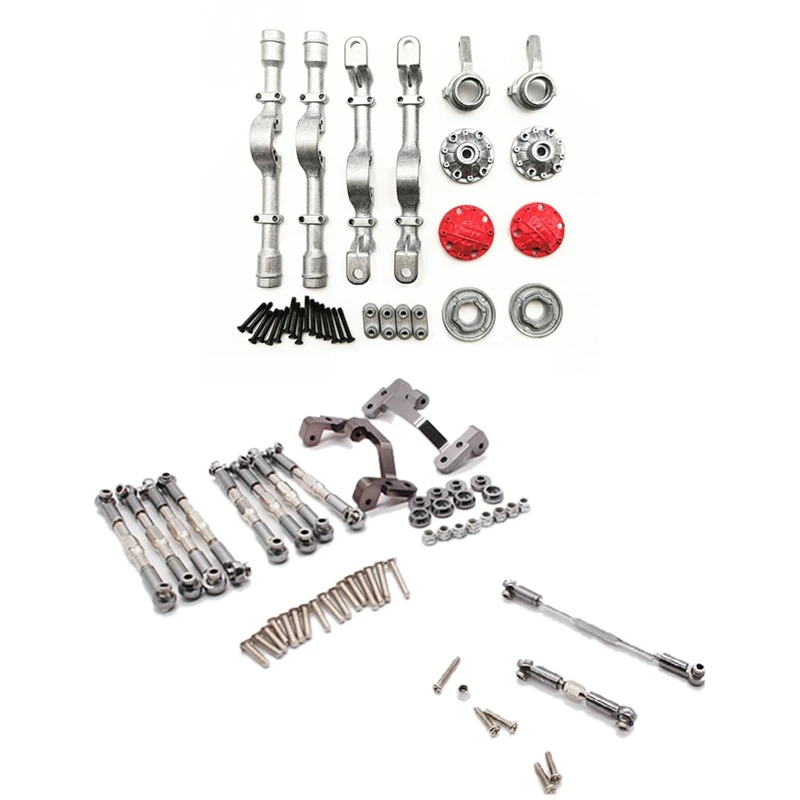 

1 Set For RC Car Spare Parts Upgrade Metal & 1Pcs For WPL 4X4 Truck Front And Rear Metal Shaft Shell,Silver