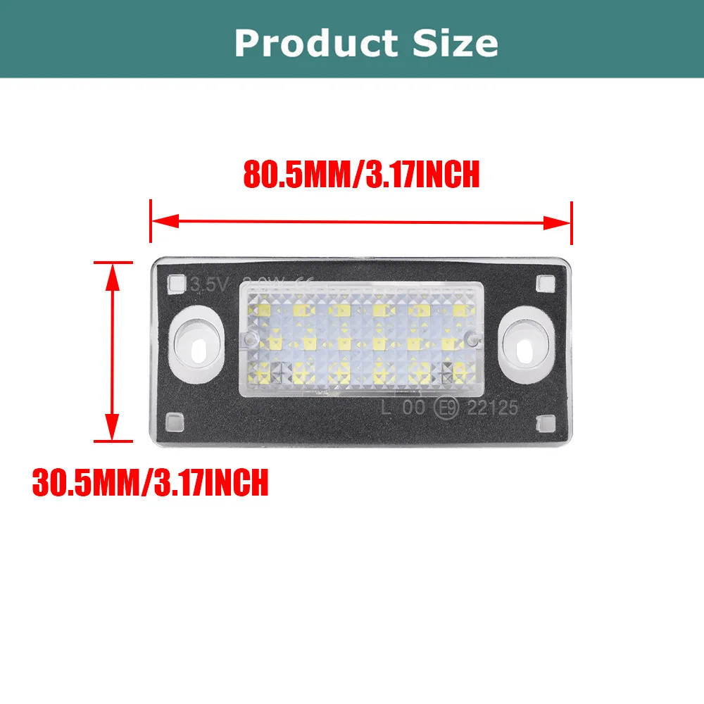 Задний номерной знак для Audi A3 8L S3 2000-2003 A4 B5 S4 RS4 Avant 1999-2001 OEM #:8D9943021F/G/H 2 шт.