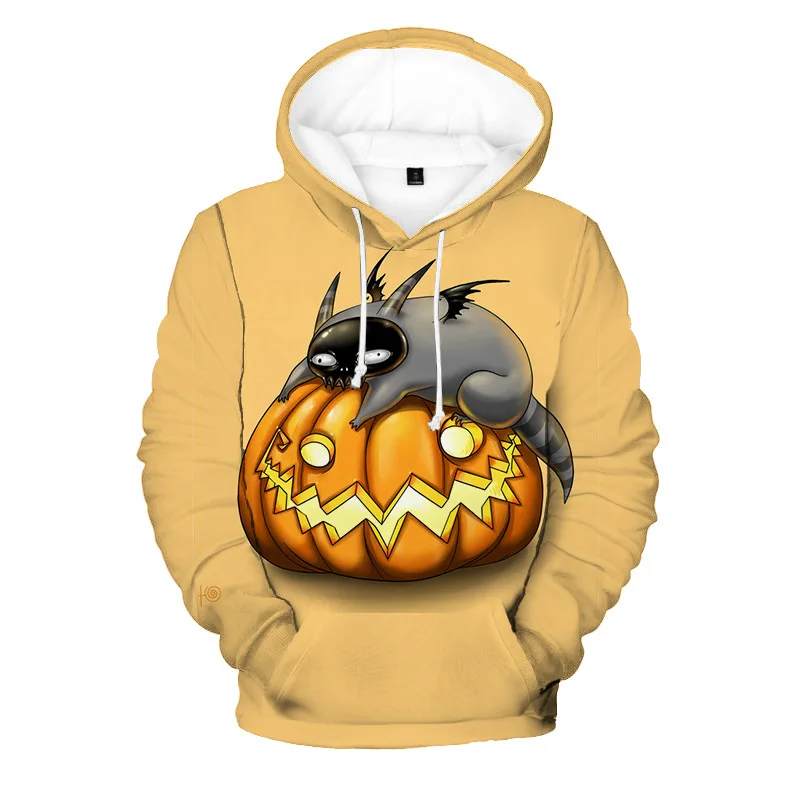 

Желтая Повседневная Толстовка с мультяшным принтом Y2k, зимняя одежда для женщин