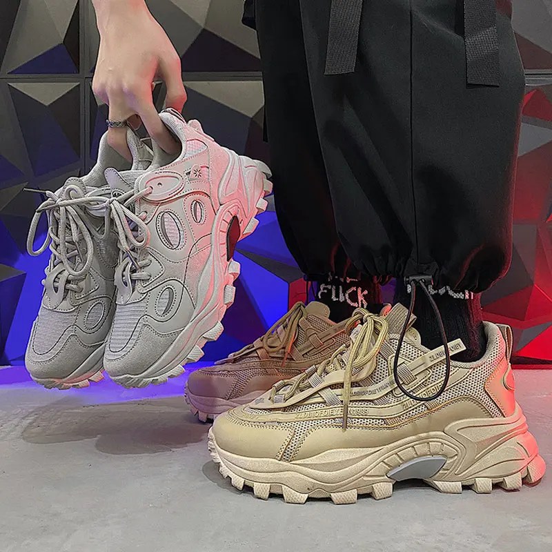 

High Quality Men Sneakers Platform Men Shoes Heighten Fashion Casual Breathable Light Walking Plus Size 39-45 Zapatillas Hombre