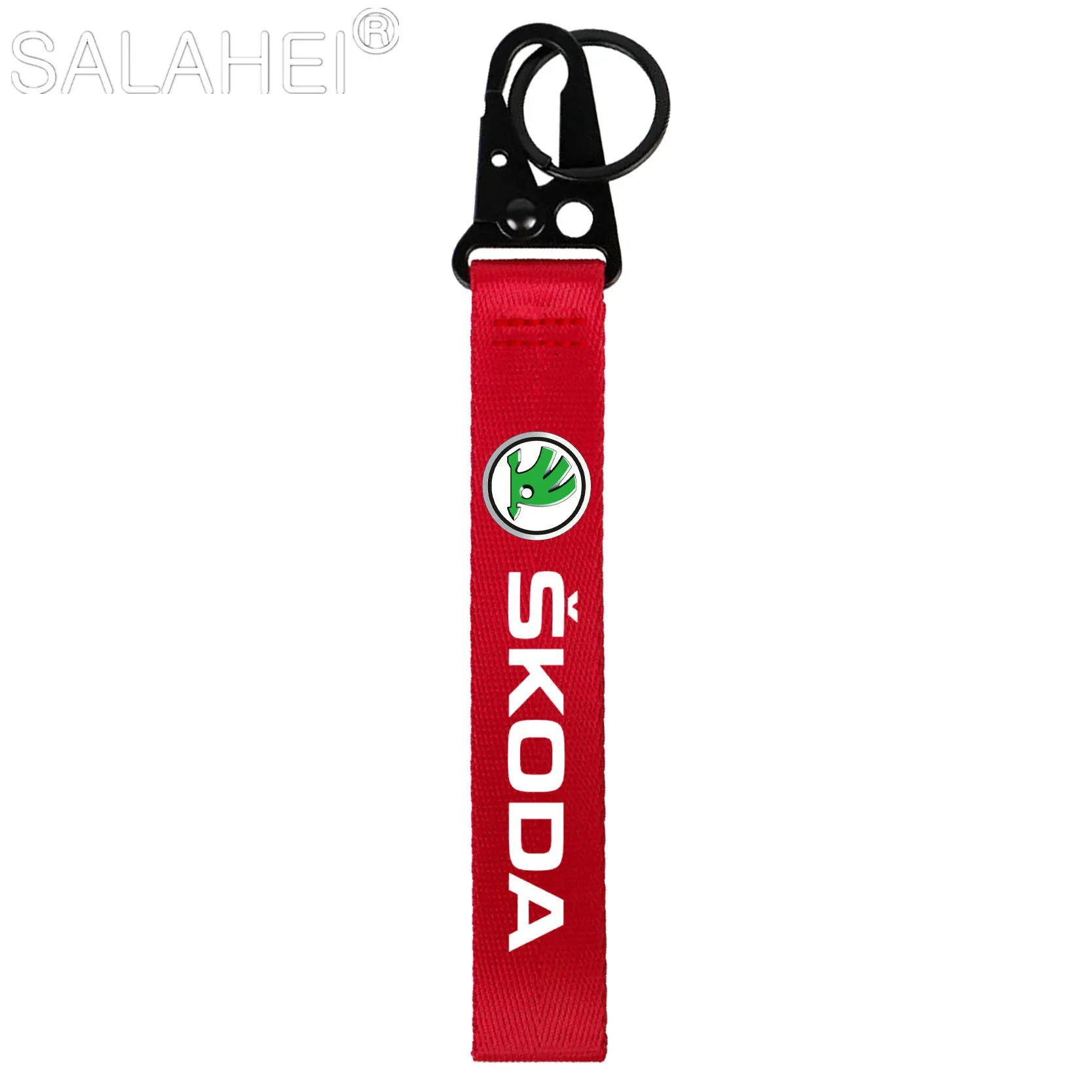 

Cotton Car Key Chain keytag For Skoda Fabia 1 2 Octavia a7 RS Superb Rapid Karoq Vision Key Ring Wrist Lanyard Auto Accessories