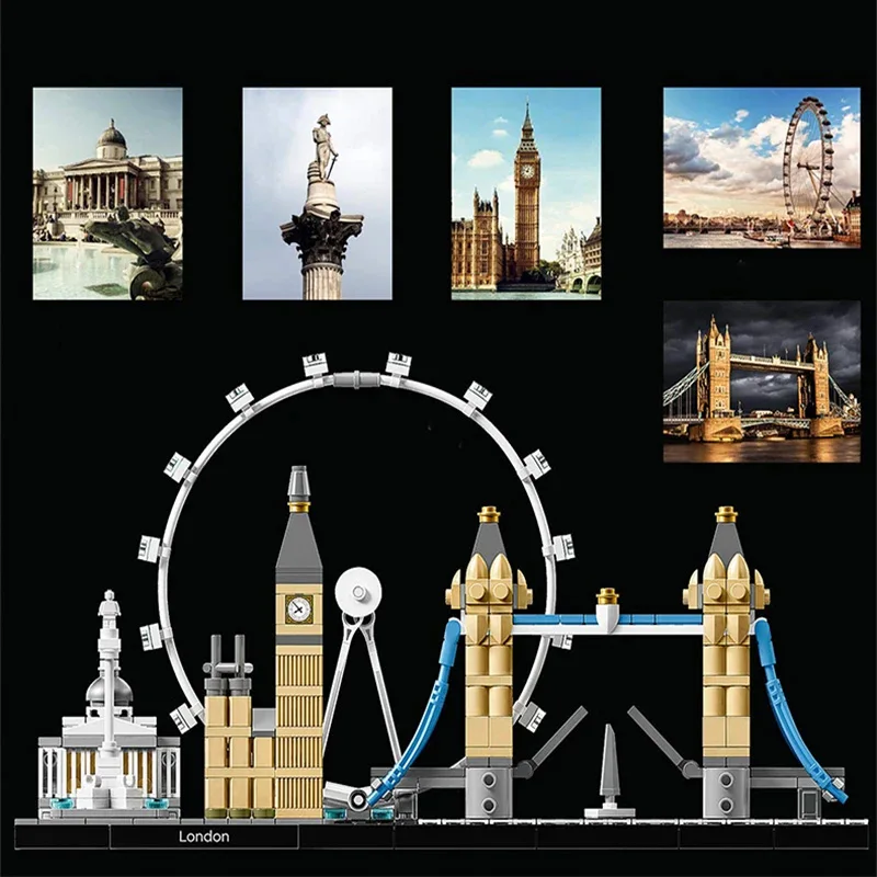 Набор строительных блоков: лондонская архитектура Башня Биг-Бен мост совместимы