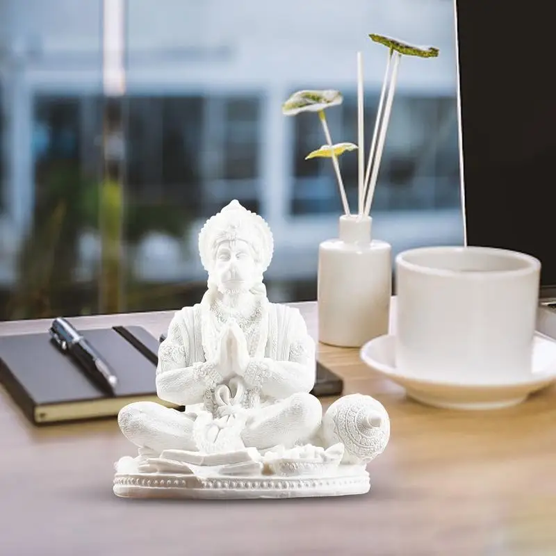Скульптура Hanuman из смолы сидящая статуя декоративная фигурка для йоги медитации
