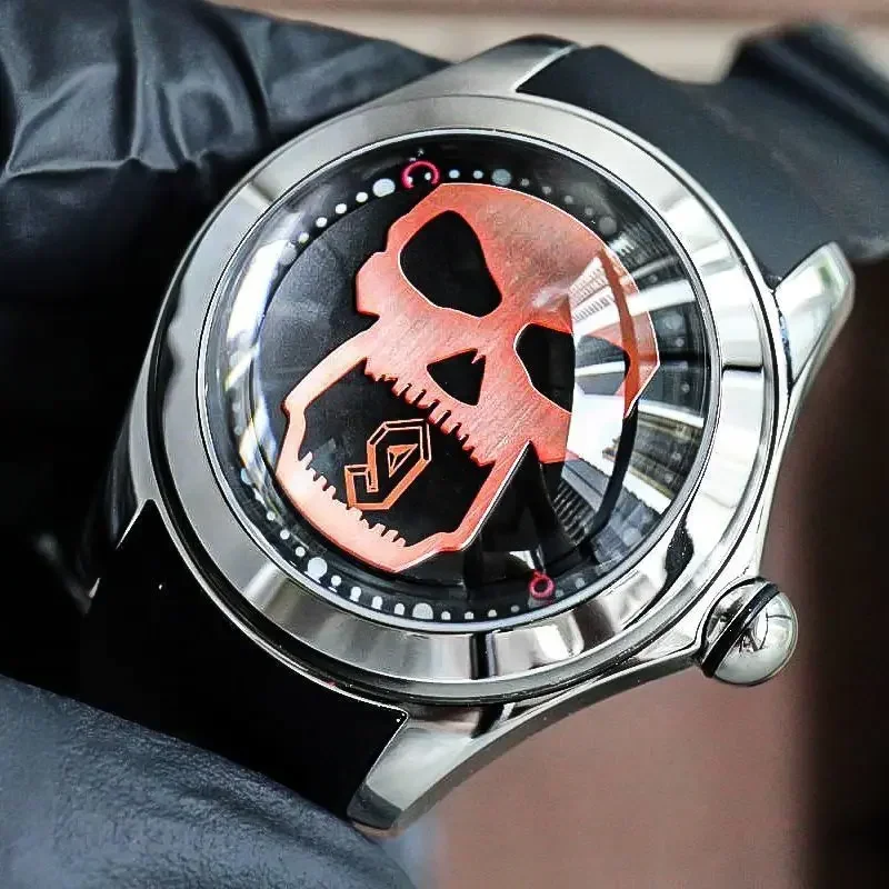 Фото Skull Bubble Watch Fully Automatic Men's Mechanical Watch Luminous Waterproof Design Large Dial №1