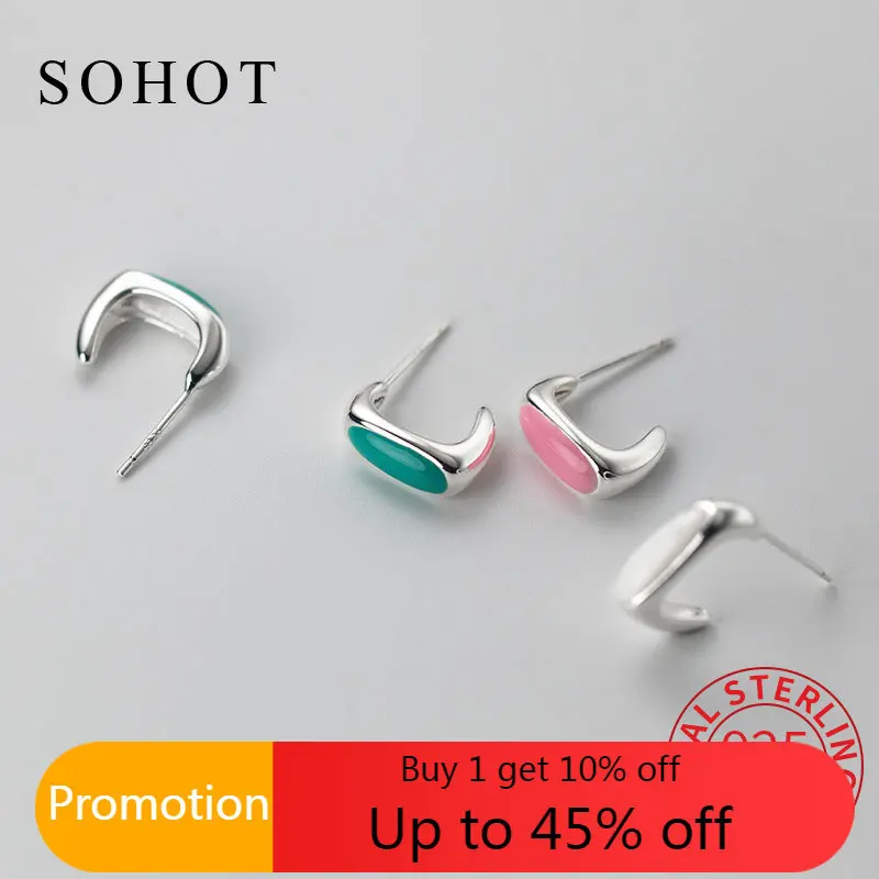 

Женские серьги-гвоздики из серебра 925 пробы с эмалью