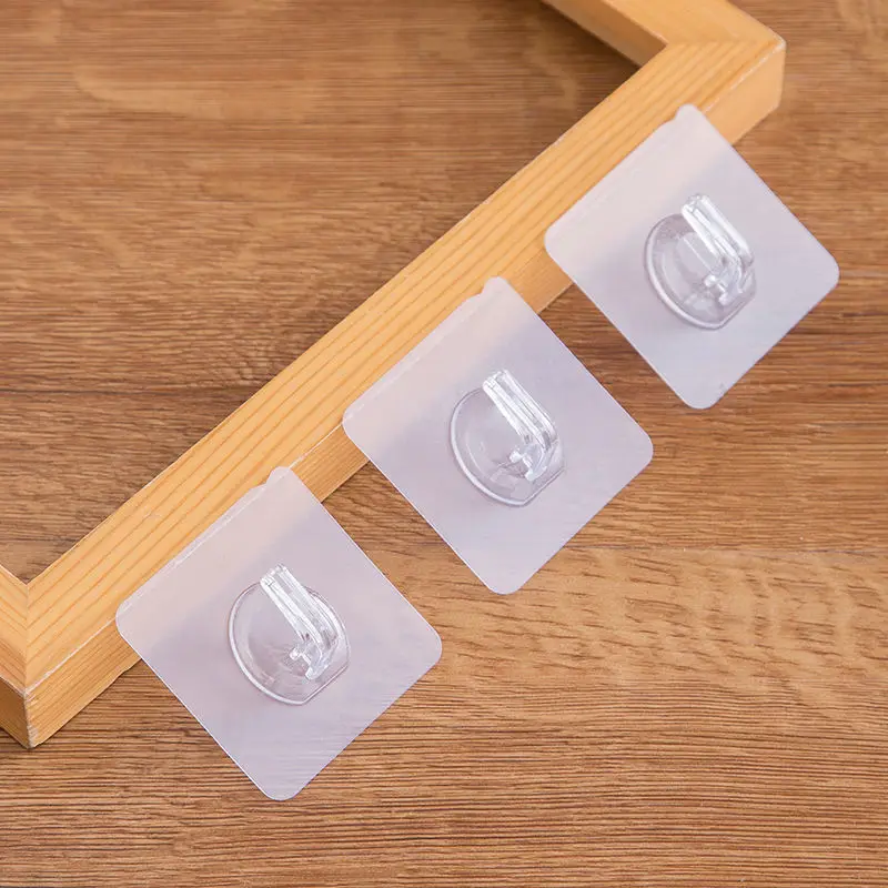 

4Pcs Transparent Wall Hook Strong Self Adhesive Door Wall Hangers Hooks Suction Heavy Load Rack Cup Sucker for Kitchen Bathroom