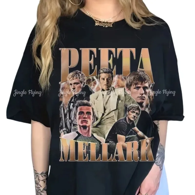 Фото Винтажная рубашка Peeta Mellark в стиле 90-х годов, футболка с графическим рисунком, подарок для женщин и мужчин, унисекс №2