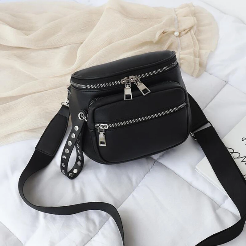 

Fashion Women Handbags New Retro Rivets PU Leather Crossbody Shoulder Bag Ladies Messenger Bags Female Handbag Multi-Pocket Tote