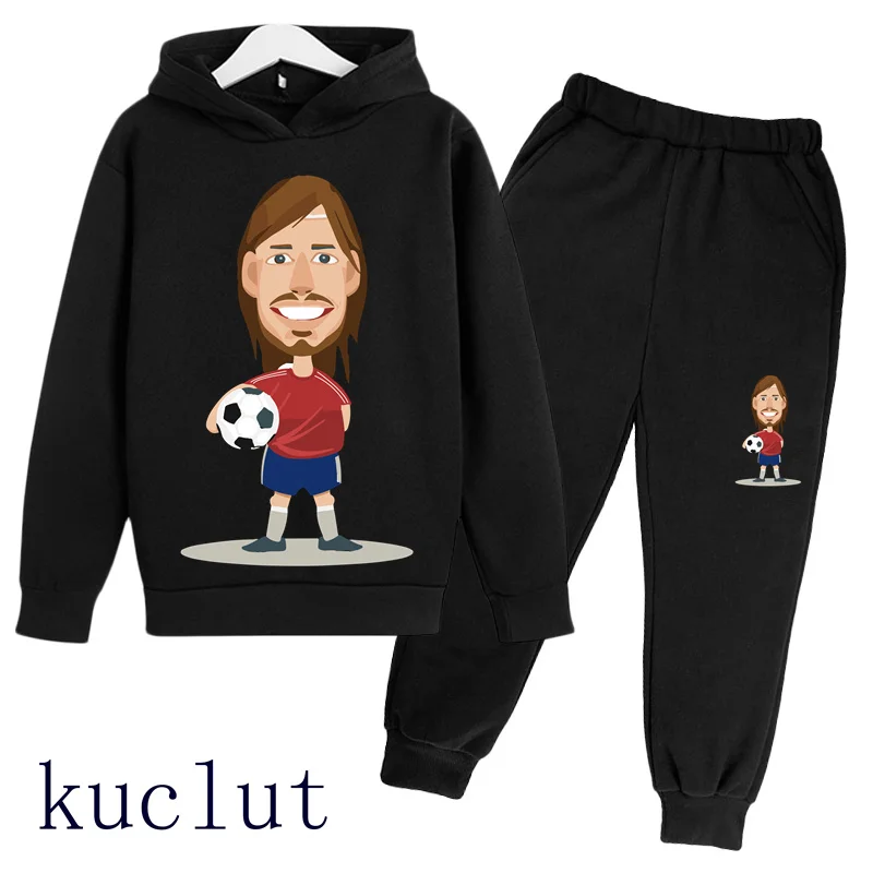 

5Football KUCLUT Autumn/Winter Fashion Outdoor Children's 3-15 Year Old Sports and Leisure Daily Outdoor Children's Set 100-160