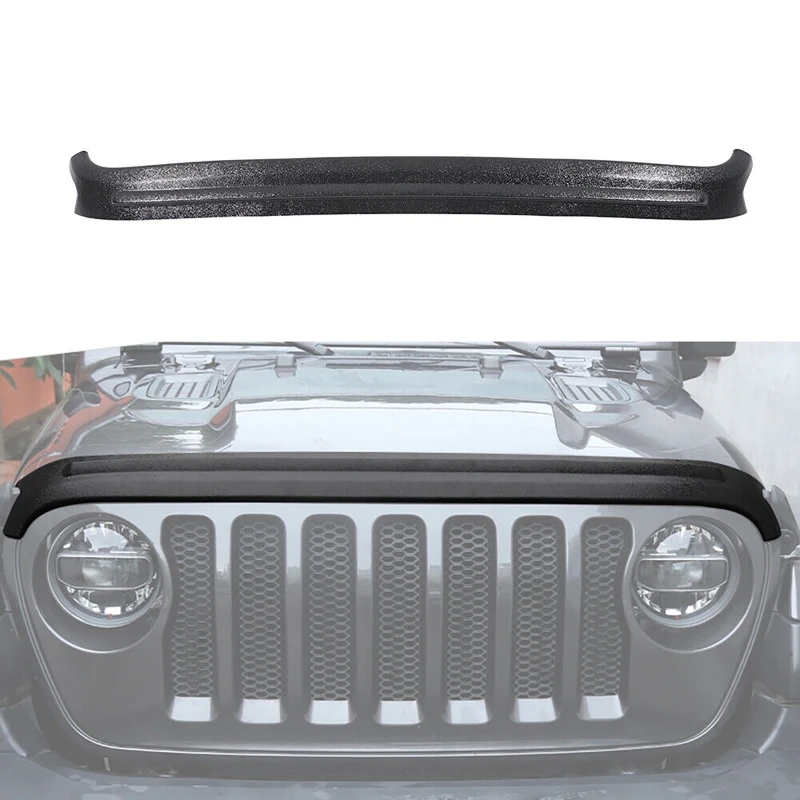 Фото Для JEEP Wrangler JK 2007-2017, JL, JLU, JT 2018+ Передний защитный экран от песка, камней и насекомых, дефлектор капота, отбойник от гравия №2