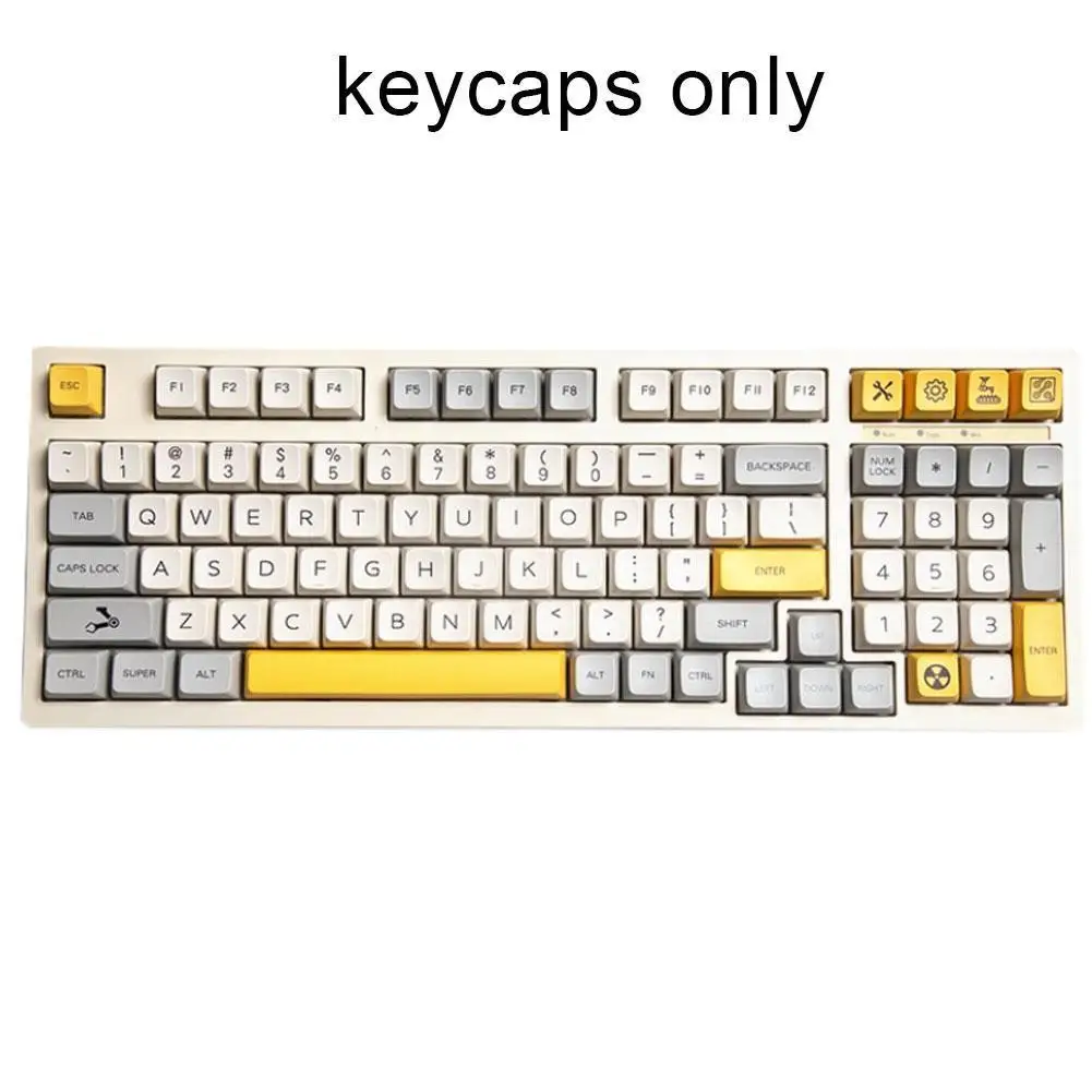 

127 Key Heavy Industry Keycap Industrial PBT Retro Sublimation Mechanical Keyboard MDA Small Full Set 64 68 84 87 98