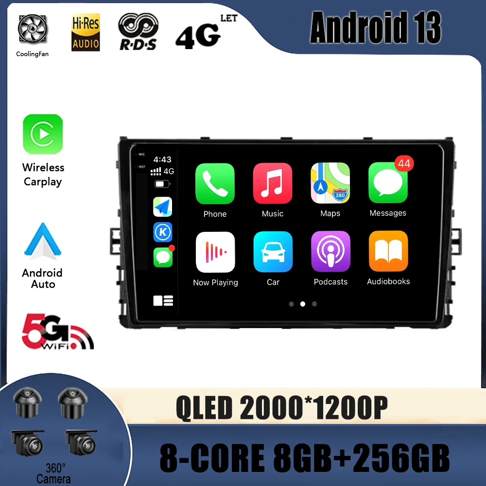 

Автомагнитола для Volkswagen Jetta 7 2018-2022, мультимедийный видеоплеер, навигация GPS, Android 13, 2din, 2 din, dvd