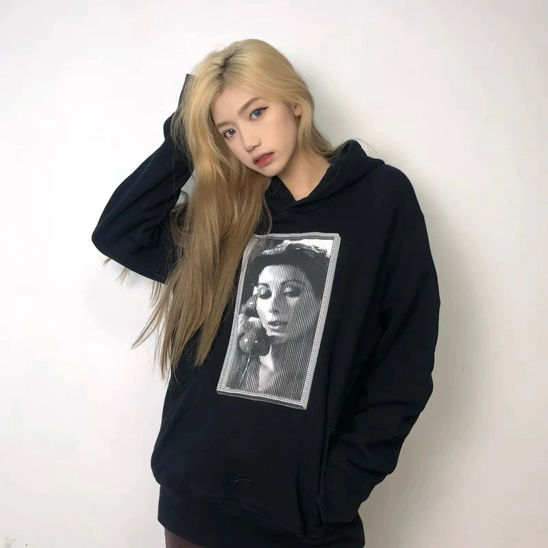 

Classic Actress Print Hoodie Sweatshirts Cav Empt Pullover CAVEMPT CE HEAVY HOODY Men Woman 1:1 Top Quality Patch Design
