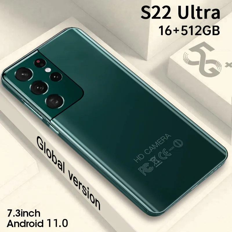 Смартфон глобальная версия S22 Ultra 7 3 дюйма 16 + 512 ГБ 6800 мАч 48 МП 4G |