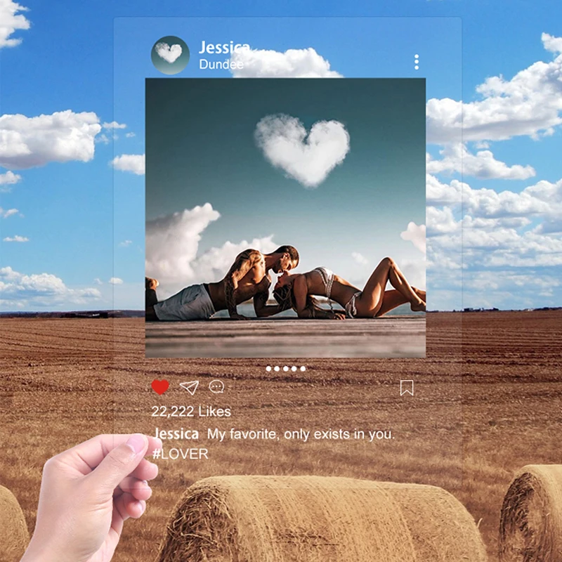 Custom Ins Facebook Picture Album Personalized Gift Wedding Birthday Creative Acrylic Board Wholesale Dropshipping 2022