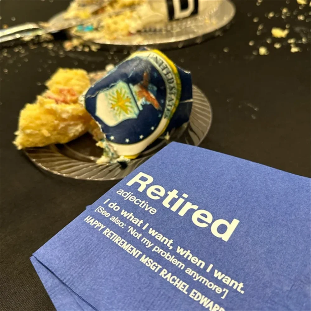 50 шт. салфетки для измерения от пенсии коктейльные на заказ Happy Retirement