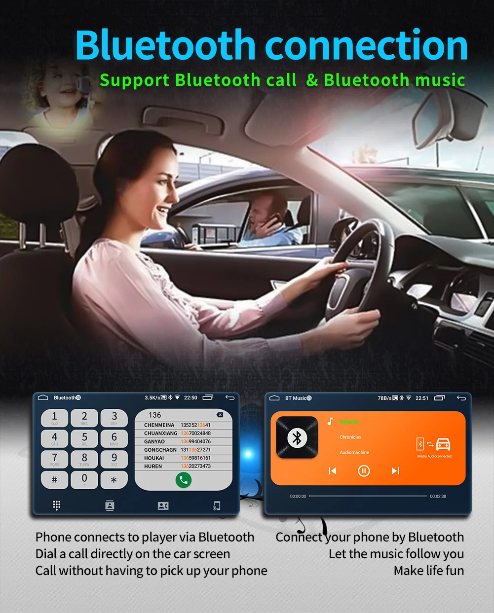 2 Din Android 10 автомобильный мультимедийный плеер Carplay для