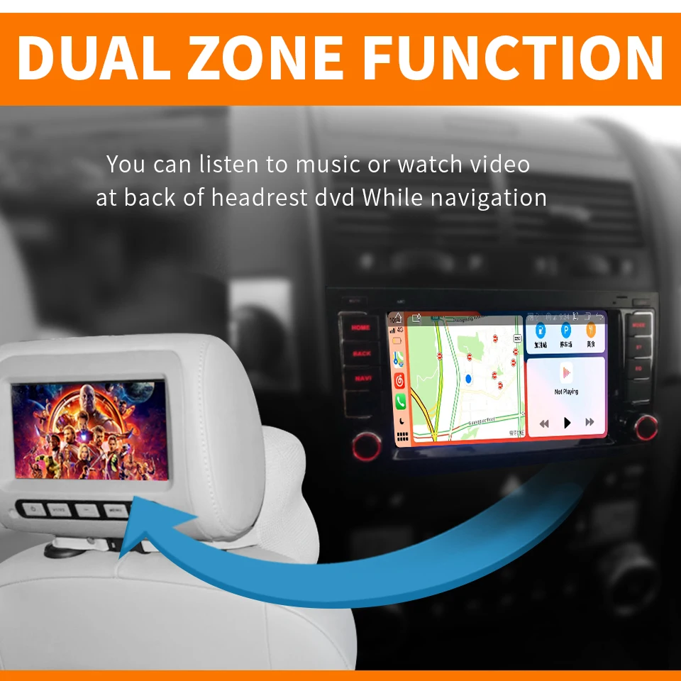 Автомобильный GPS-навигатор для Volkswagen Touareg Multivan 7 дюймов HD IPS Android 11 Wi-Fi 3g bluetooth радио