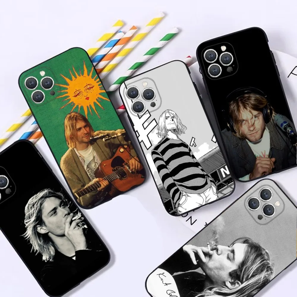 Чехол для телефона Kurt Cobain iPhone 16 15 14 13 12 Pro Max 11 7 8 Plus XR XS противоударный силиконовый