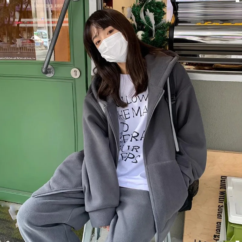 Толстовка с капюшоном на молнии женское пальто2024Осенне-зимнее пальто осень и