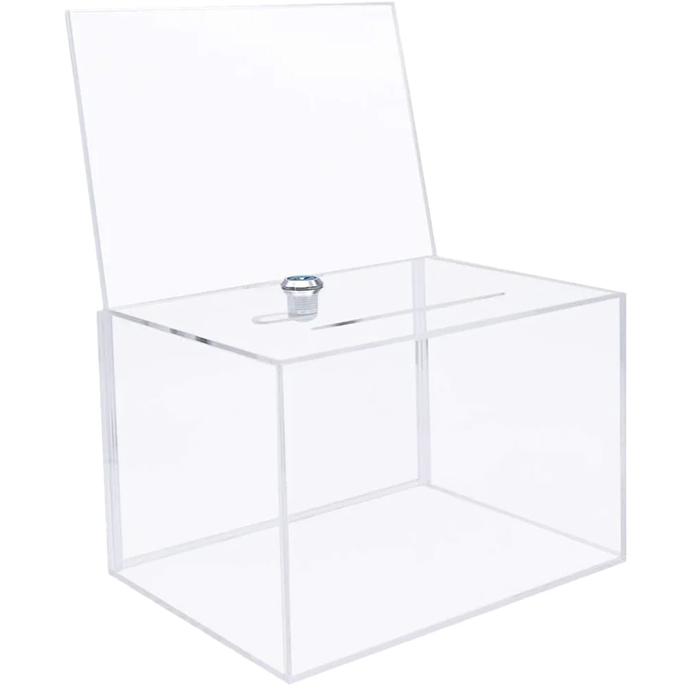 

Acrylic Donation Box Transparent Ballot Box Clear Suggestion Box Donation Box for Fundraising