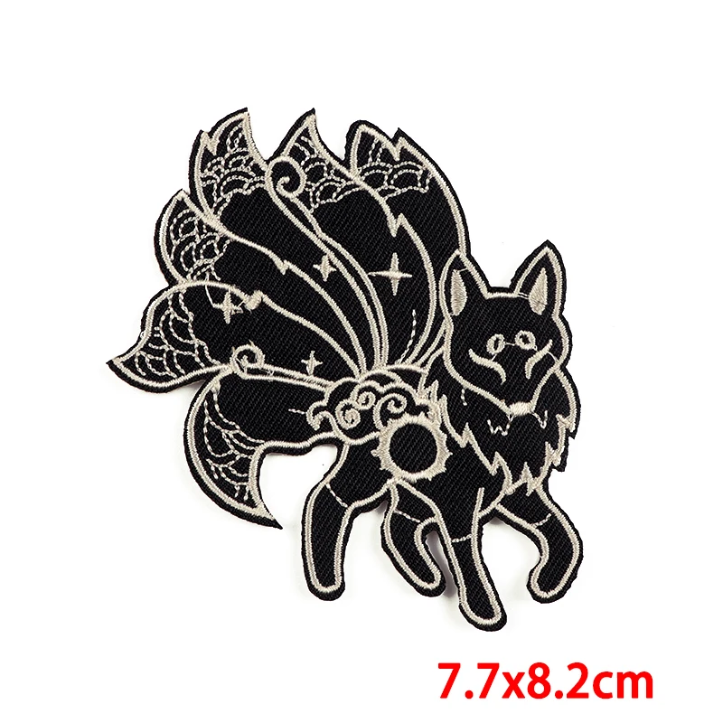 Нашивки с лисой Мультяшные нашивки для одежды термоклейкие на одежду аппликация