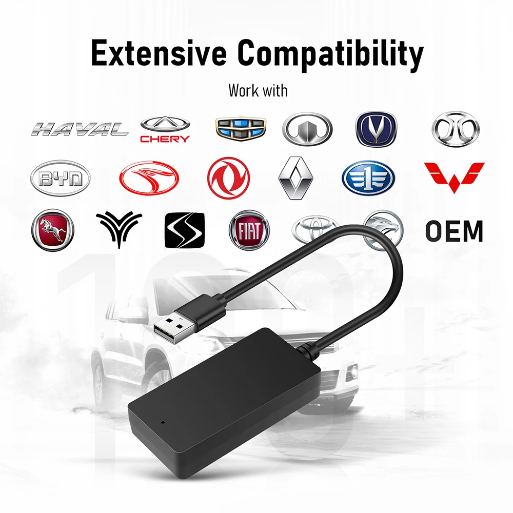 Проводной Carbitlink Easylink подключается к адаптеру Wireless CarPlay Android Auto Baic Jetour Geely Chery
