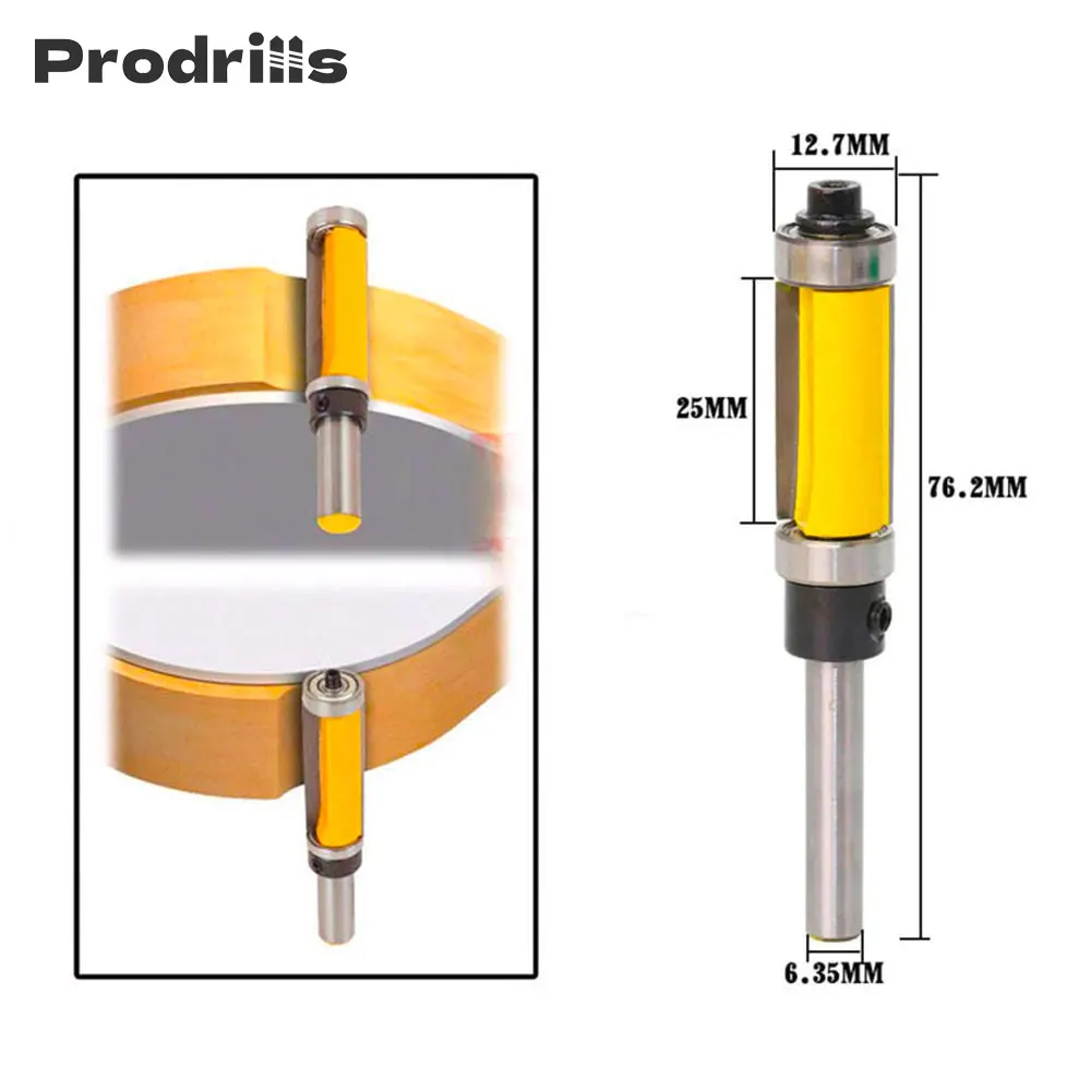 

Pattern/Flush Trim Router Bit, 2-1/2" Cutter Top & Bottom Bearing