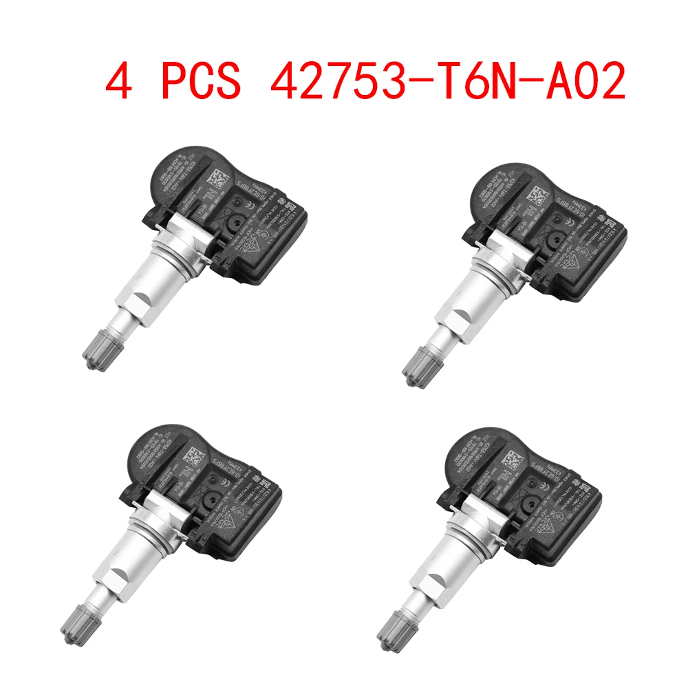 Набор из 4 датчиков давления в шинах TPMS 42753-T6N-A02, подходит для Honda Acura 42753T6NA02