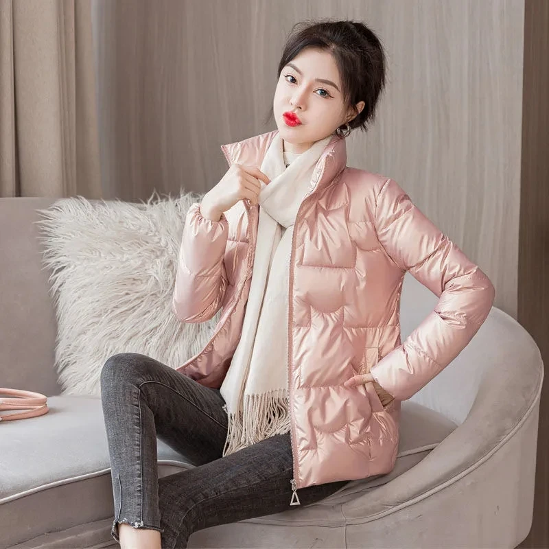 Women's Short Korean Loose Down Padded Jacket Women's Slim Fit And Meat-Covering Fashion Padded Jacket Solid Color Winter Parka