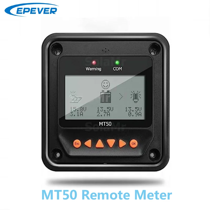 

EPEVER MT50 Remote Meter Monitor and Set Data of Tracer-AN/BN TRIRON-N VS LS-B Series Solar Charge Controller LCD Display