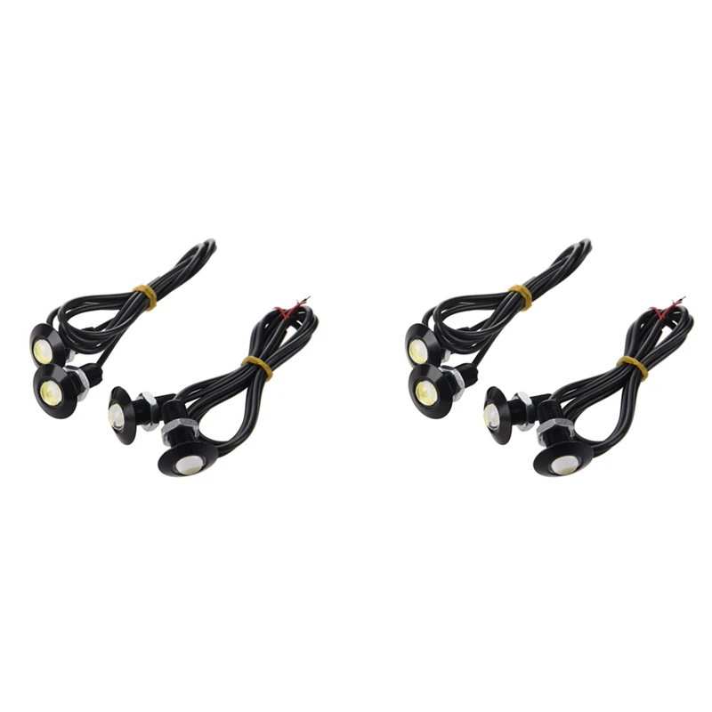 

8Pcs 1.5W Car LED Eagle Eye Daytime Running DRL Light Tail Backup Light White 12V
