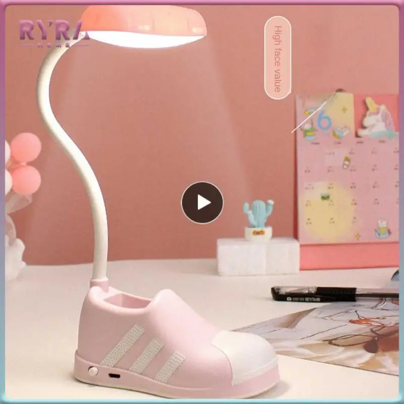 

Table Lamp Fall-proof Abs+pc Hose Desktop Shoes Table Lamp Usb Charging Creative Shoes Desktop Light Cartoon Mini Night Light