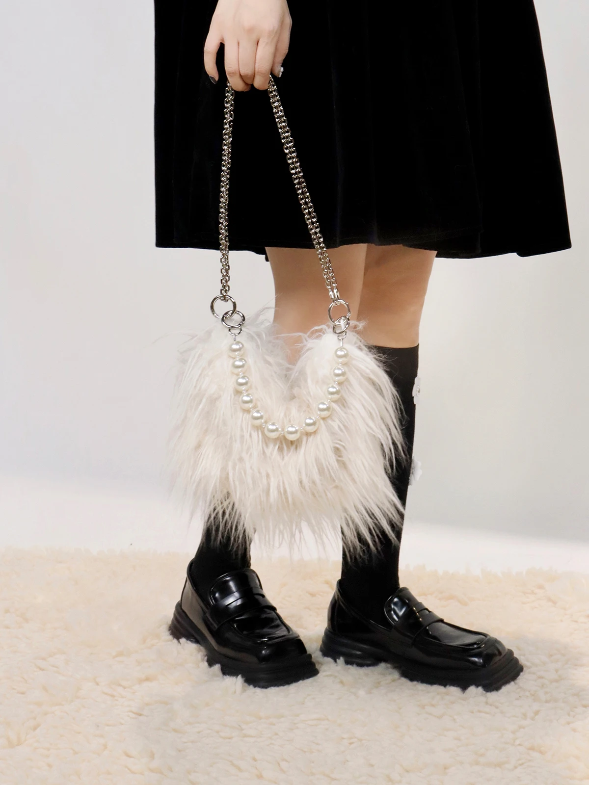 

Original Plush Soft Glutinous One-Shoulder Hot Girl Big Bag New Trendy Large Capacity Long Wool Bag Bags for Women Hand Bags