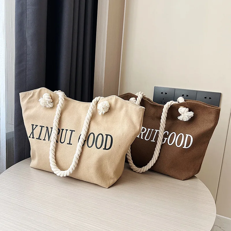 

New canvas women's bag large capacity handbag girl shopping shoulder bag crossbody bag for women