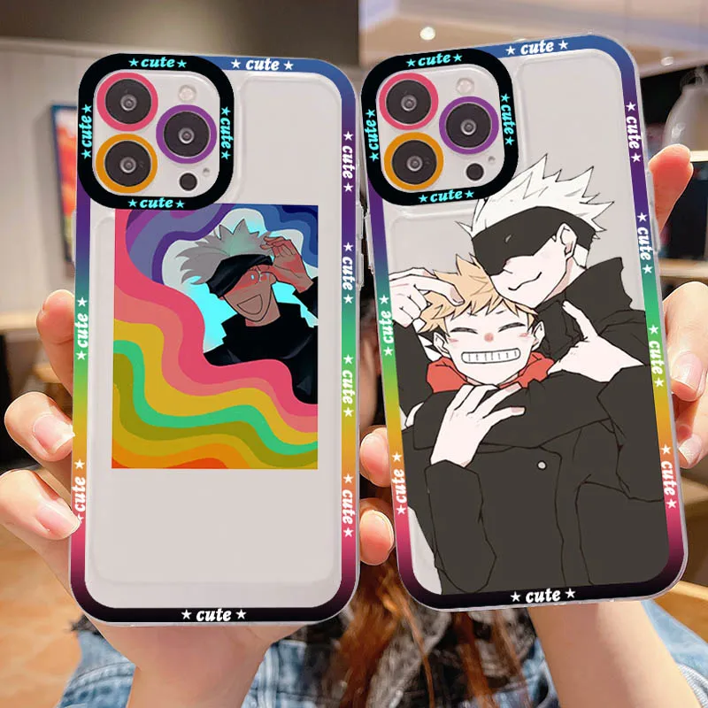 

Jujutsu Kaisen Satoru Gojo anime Phone Case for iPhone 11 12 13 Mini Pro Max 14 Pro Max Case shell