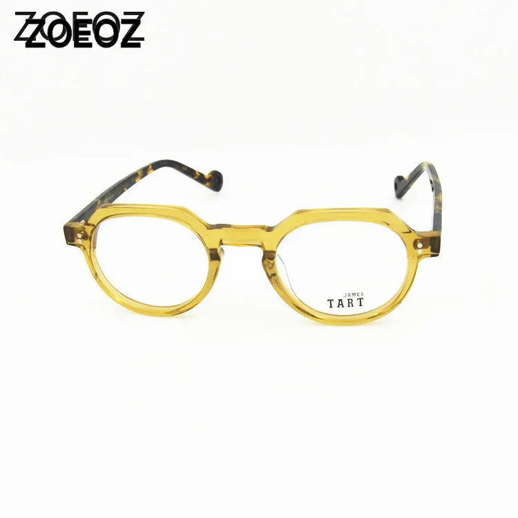 

JAMES TART 212 Vintage round Acetate glasses frame myopia glasses for women eyeglass frames men Available with myopia lens