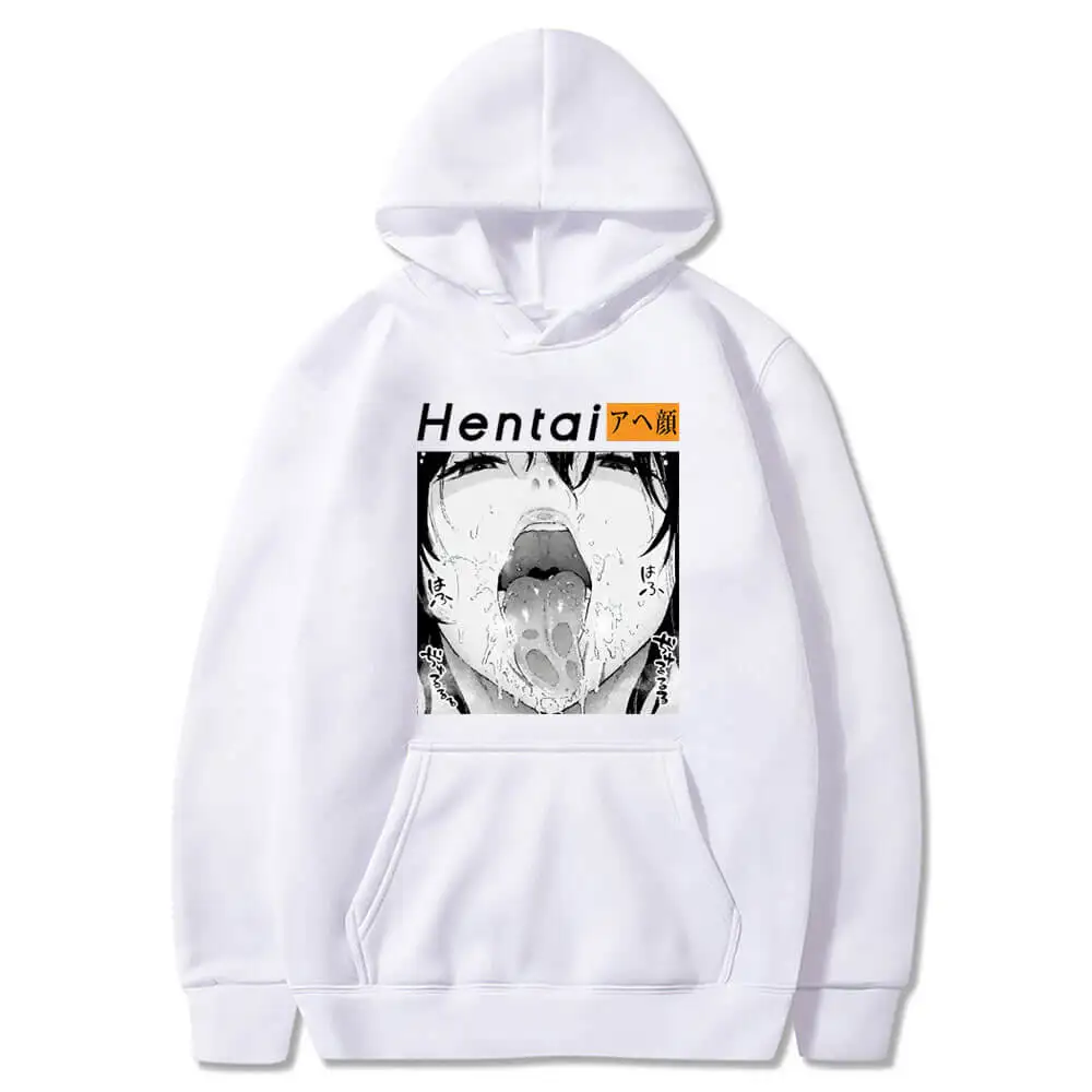 

Boy girls New Hentai Anime Manga Hoodies Ahegao Print Streetwear Men Women Oversized Sweatshirts Fashion Unisex Pullovers