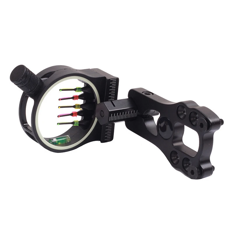 

1 PCS TP1550 Five-Pin Sight Compound Bow Sight Black With Sight Light Outdoor Night Archery Quick-Adjust Sight
