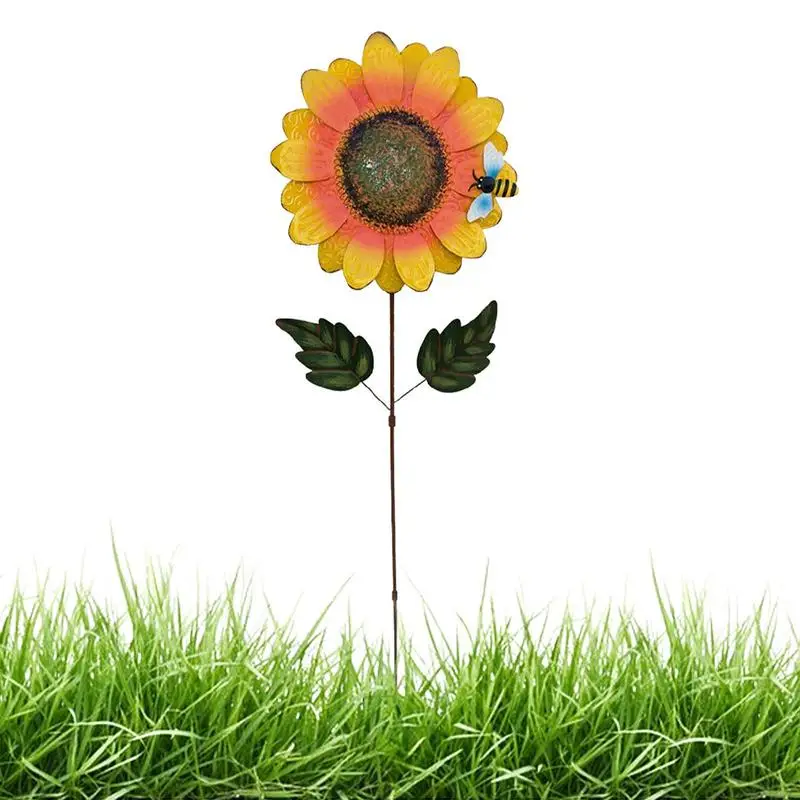 

Metal Flower Garden Stake Outdoor Lawn Patio Sunflower Decoration Ornament Sunflower Garden Stake Decorative Garden Stakes