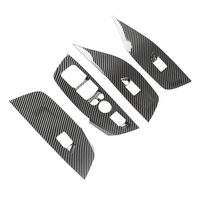 

4Pcs Suitable For 18-22BMW X3 Carbon Fiber Interior Trim Glass Lift Panel Window Lift Panel Decorative Patch