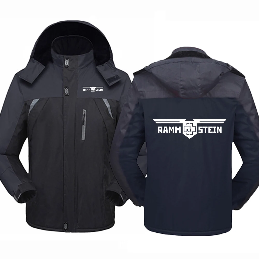 

RAMSTEIN Germany Metal Band 2023 Men's New Winter Fashion Casual Thick Warmer Hooded Coat Cotton-Padded Windbreaker Jackets Top